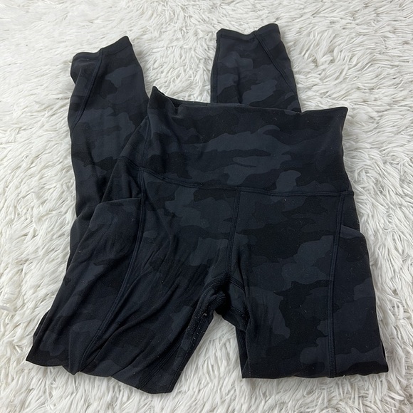 Lululemon Align High Rise Crop with Pockets 23" Heritage 365 Camo Deep Coal Mult - Picture 1 of 7